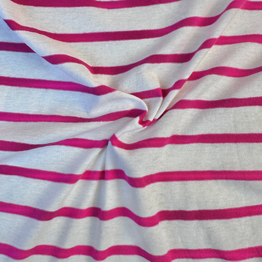 Cotton Jersey Stripe · pink