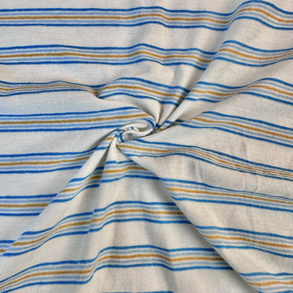 Cotton Jersey Stripe · royal blue/yellow