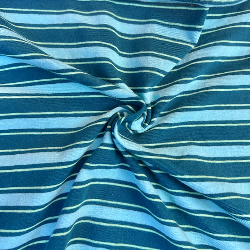Cotton Jersey Stripe · blue/light gray