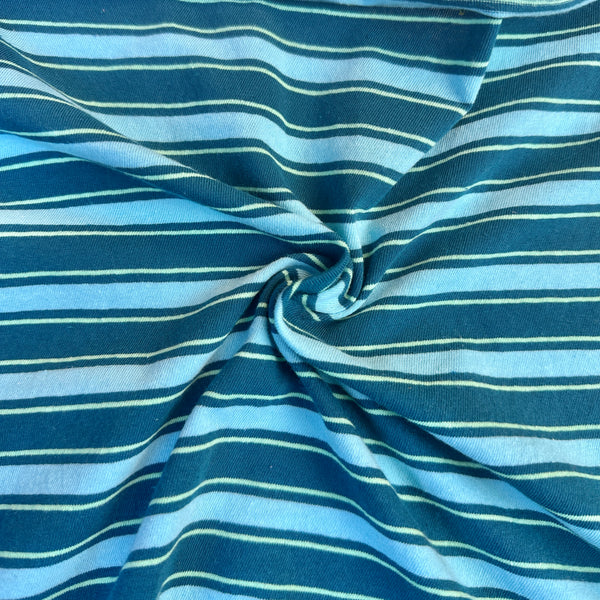 Cotton Jersey Stripe · blue/light gray