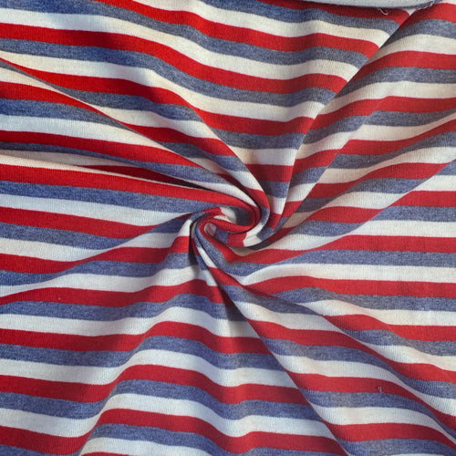 Cotton Jersey Stripe · red/blue