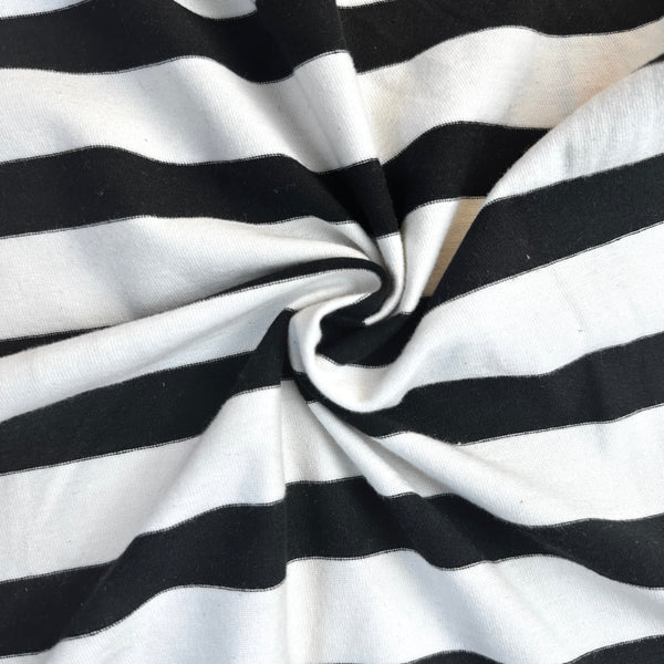 Cotton Jersey Stripe · black/white
