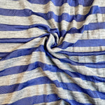 Cotton Jersey Stripe · blue/gray