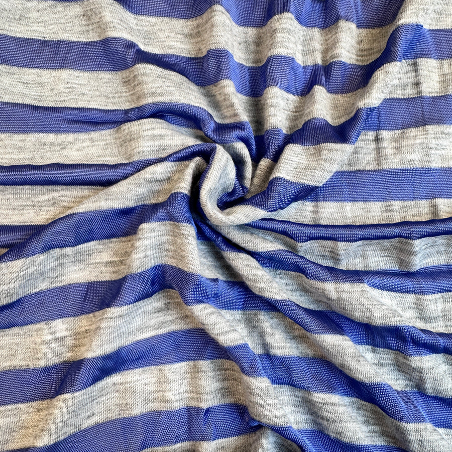 Cotton Jersey Stripe · blue/gray
