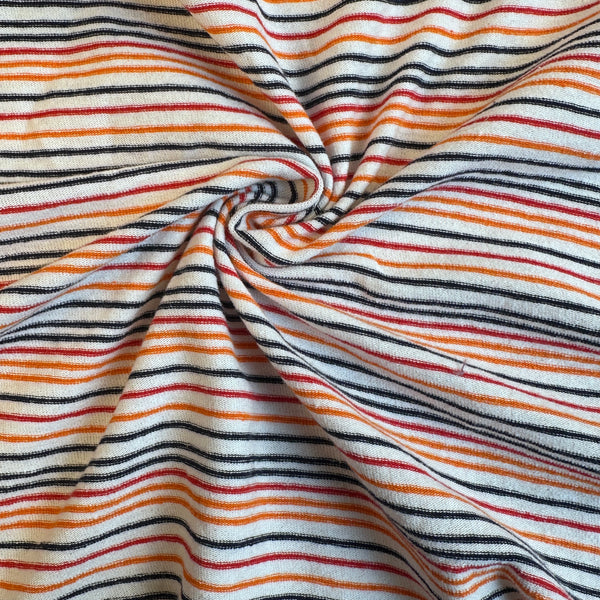 Cotton Jersey Stripe · orange/red