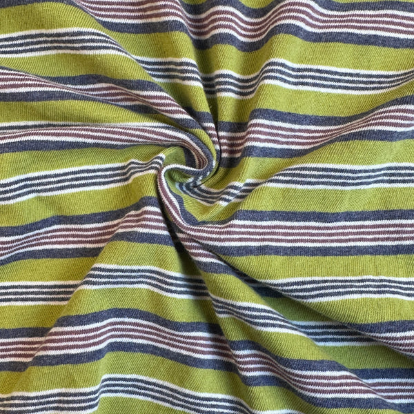 Cotton Jersey Stripe · green/purple