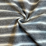 Cotton French Terry Stripe · gray/white