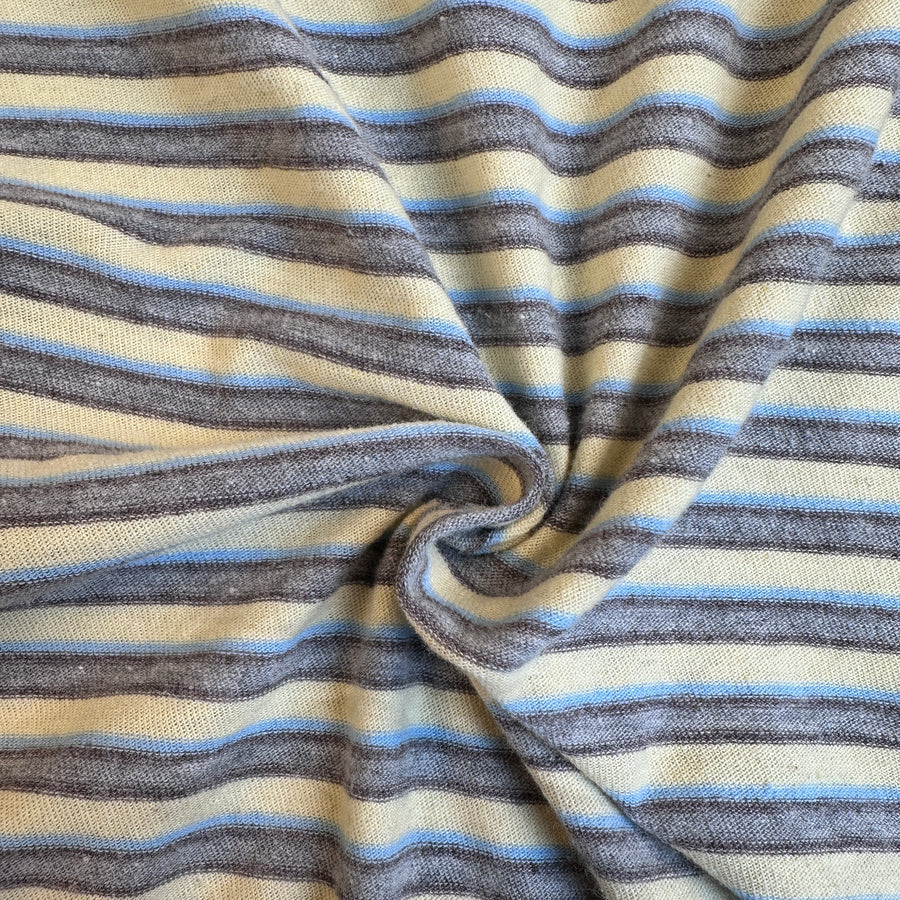 Cotton Jersey Stripe · blue/yellow