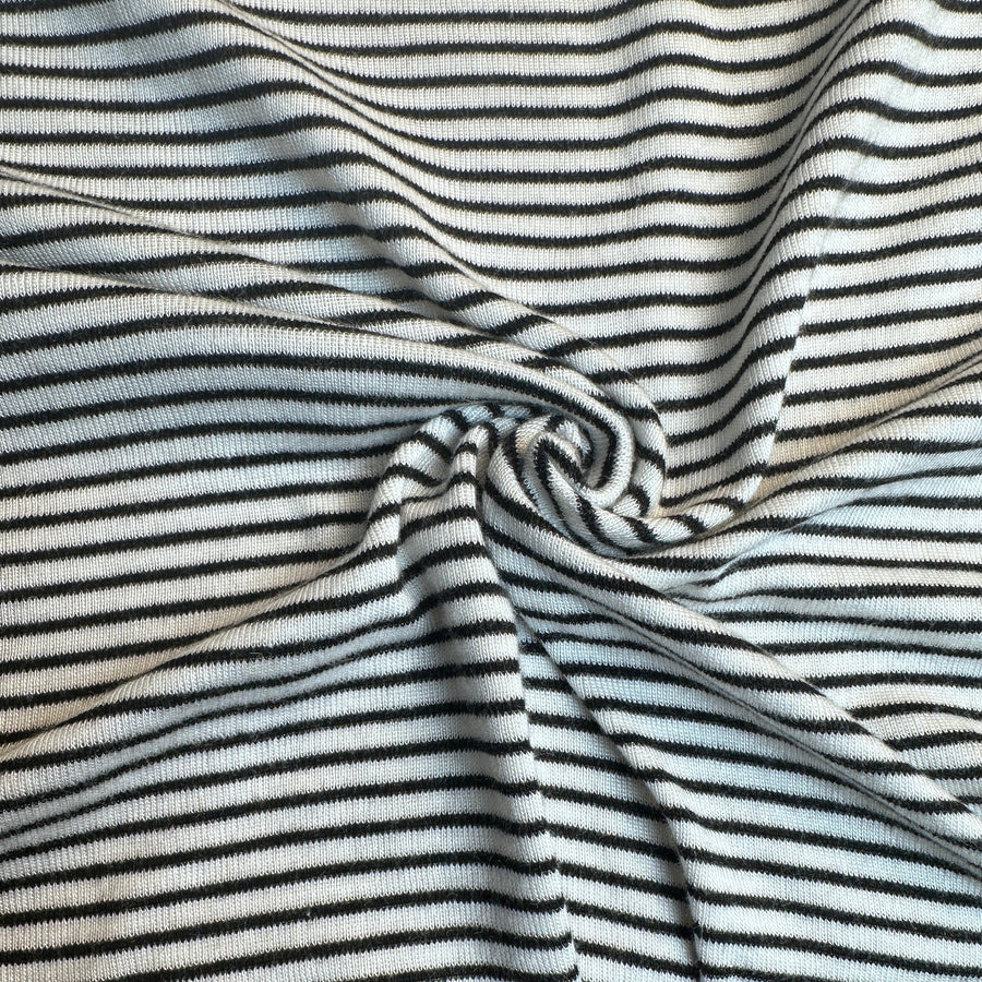 Cotton Jersey Stripe · black/white