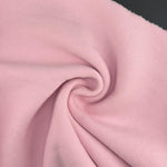 Heavy Pink Fleece Thick Sherpa Cotton Fabric | 500 GSM Heavy Sweatshirt Fabric By The Yard - View 2