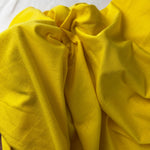 Yellow Cotton Jersey Spandex 10 oz Medium Weight Eco-Friendly Sustainable Fabric By the Yard - View 2