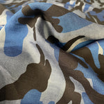 Tencel Twill Blue/Black Camo Fabric by the Yard | Eco-Friendly, Soft, and Lightweight Material for Apparel & DIY Projects - View 2