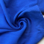 Heavy Cotton French Terry Royal Blue Knit With Matching Jersey and Rib | 450 GSM/22 Oz French Terry Heavy Sweatshirt Fabric By The Yard - View 3