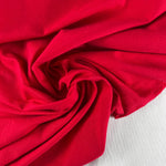 Red Cotton Jersey Spandex 10 oz Medium Weight Eco-Friendly Sustainable Fabric By the Yard - View 3