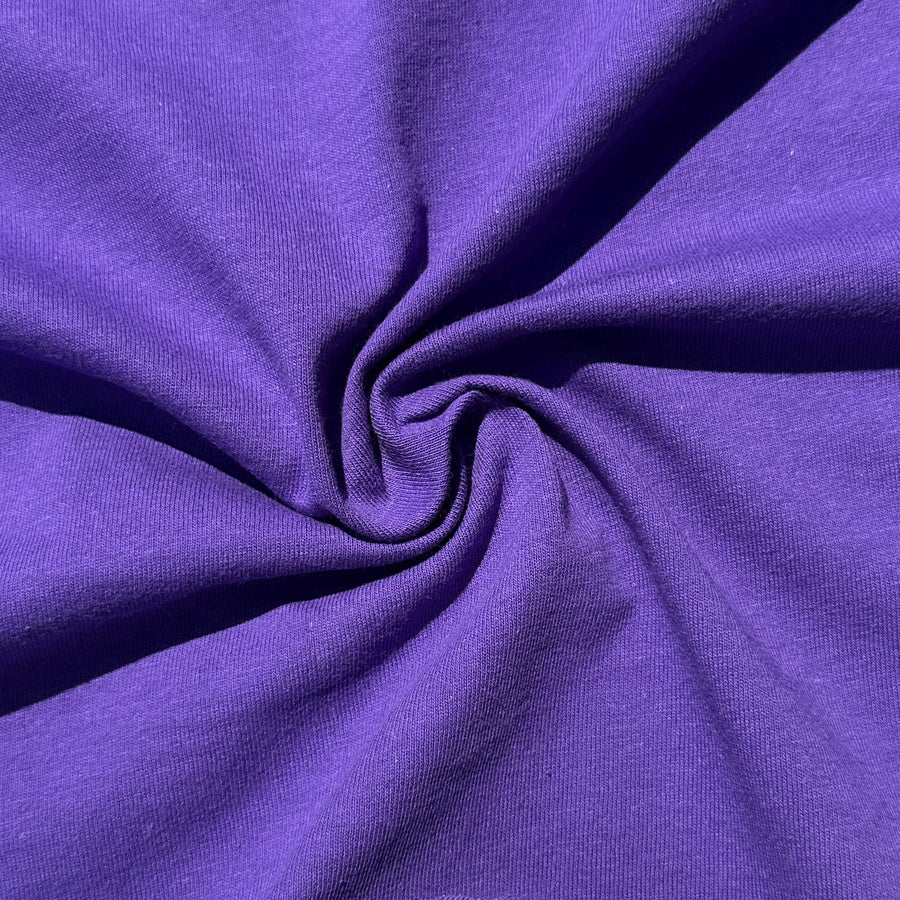 100% Cotton Jersey Purple Knit Medium-Heavy Weight Eco-Friendly Fabric By The Yard 60″