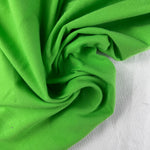 Lime Green Cotton Jersey Spandex 10 oz Medium Weight Eco-Friendly Sustainable Fabric By the Yard - View 3