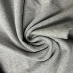 Heavy Cotton French Terry Heather Gray Knit With Matching Jersey and Rib | 450 GSM/22 Oz French Terry Heavy Sweatshirt Fabric By The Yard - View 3