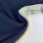 Heavy Blue Denim Cotton French Terry | 15 Oz French Terry Heavy Sweatshirt Fabric By The Yard - View 2