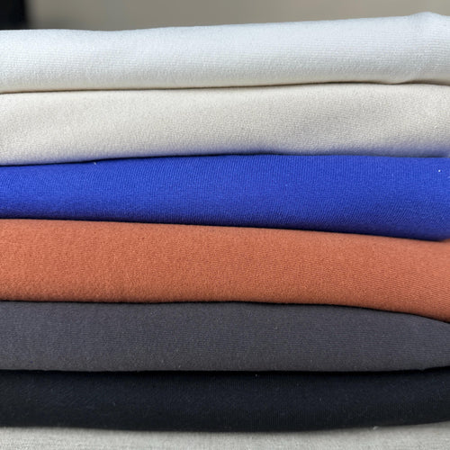 Heavy Cotton Fleece With Matching Rib | 24 OZ Knit Sweatshirt Fabric By The Yard - View 2