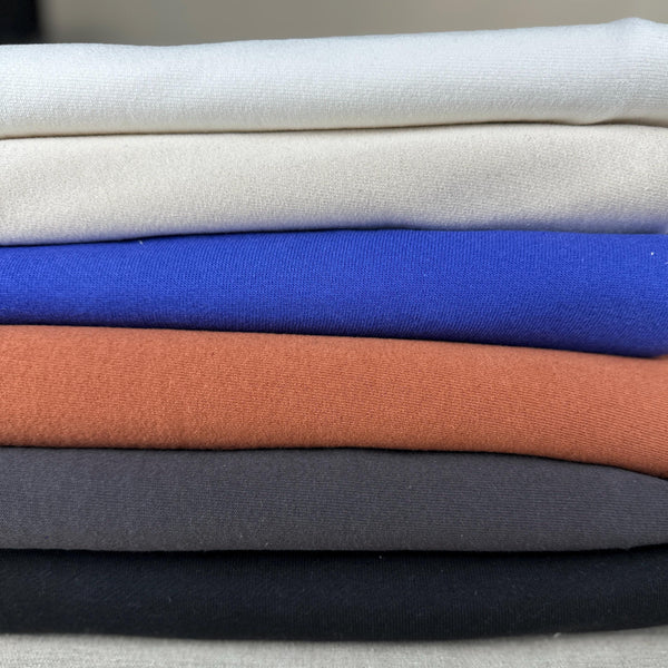 Heavy Cotton Fleece With Matching Rib | 24 OZ Knit Sweatshirt Fabric By The Yard - View 2