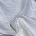 100% Linen 5.5 Oz White Woven Fabric By The Yard - View 3