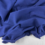 Midnight Blue Cotton Jersey Spandex 10 oz Medium Weight Eco-Friendly Sustainable Fabric By the Yard - View 2