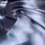 Cotton/Modal Black,White,& Teal Tie Dye Spandex Lycra Jersey Knit Fabric By the Yard 60″ - View 3