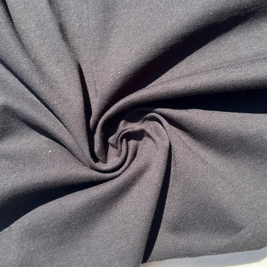 100% Cotton Jersey Charcoal Gray Knit Medium-Heavy Weight Eco-Friendly Fabric By The Yard 60″