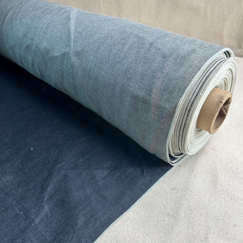 Selvedge Japanese Simple Light Blue Denim | Woven Fabric by the Yard | Blue 380 GSM/11 oz Denim | For Jeans, Jackets & Shirts