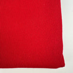 Heavy cotton 2x1 rib knit fabric, Firetruck Red
