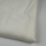Heavy cotton 2x1 rib knit fabric, White