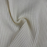 660 GSM extra heavy open-end cotton waffle knit fabric, PFD