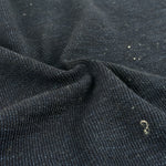 Indigo double knit face, close-up