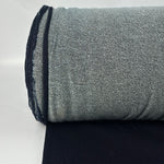 Unwashed dark indigo Tencel French terry, face and loop back