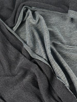 Laundered indigo Tencel French terry, close-up