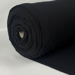 Roll of black organic cotton jersey knit fabric, 193 GSM