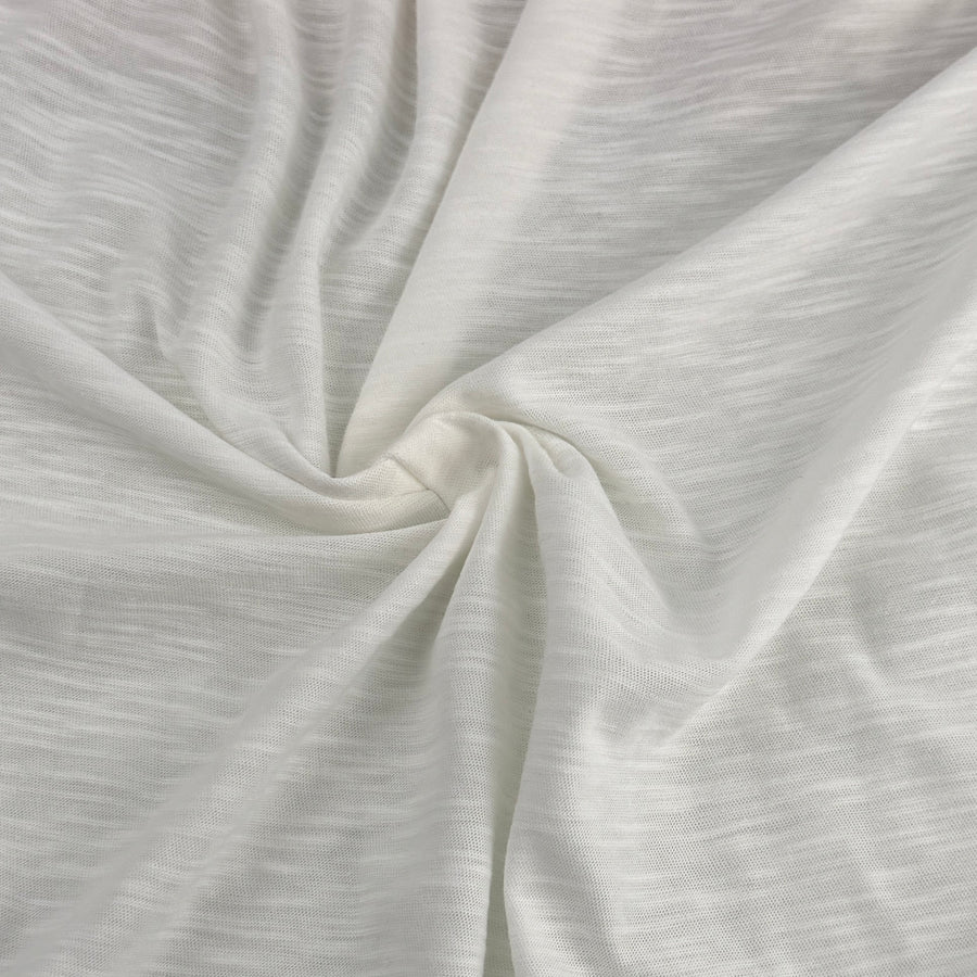Close-up of the Supima slub jersey knit structure