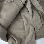 Beige modal lightweight French terry fabric, face and loopback
