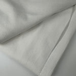 White lightweight French terry fabric, smooth face and loopback