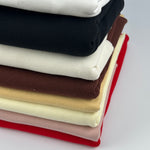 Medium weight cotton 1x1 rib knit fabric, assorted colors