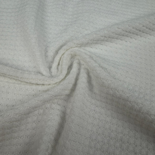 PFD cotton acrylic waffle knit fabric, 295 GSM, 60 inch wide, by the yard