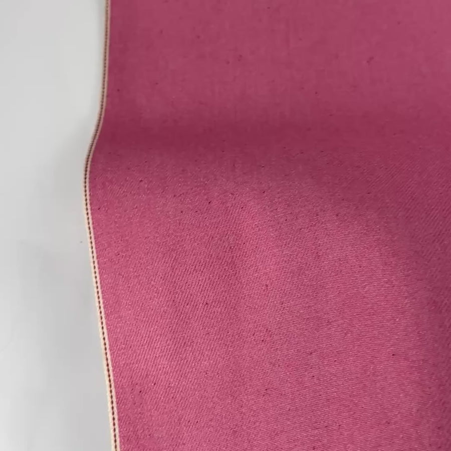 Pink selvedge denim, video