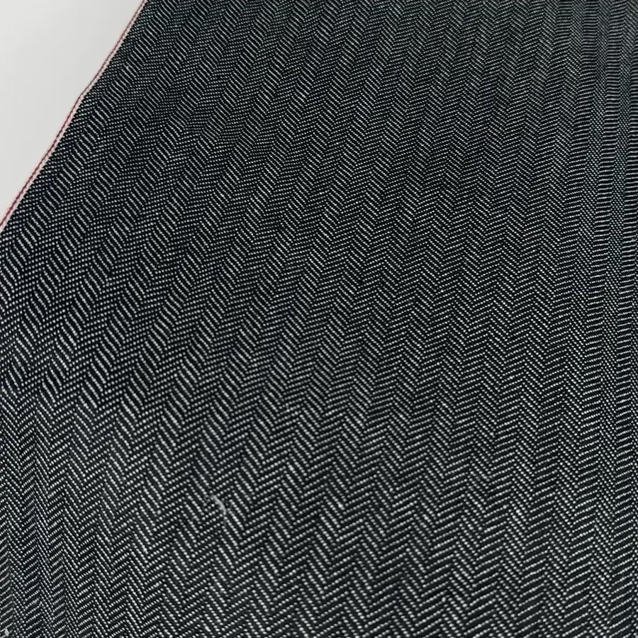 Indigo herringbone selvedge denim, video