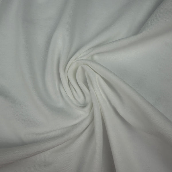 Soft combed cotton jersey knit fabric, PFD, 214 GSM, 2-ply, by the yard