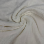 Close-up of cotton waffle knit fabric texture